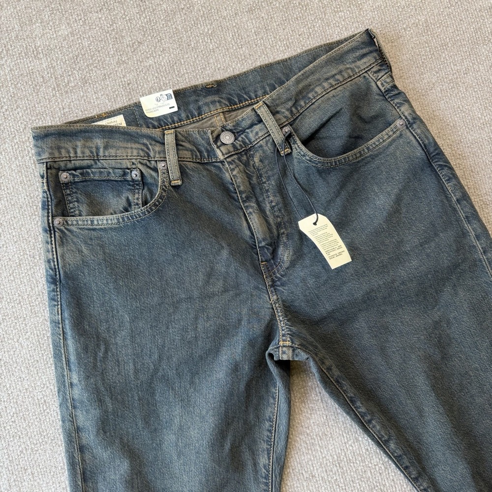 NWT Levis 502 Men's Jeans 32X32 Stretch Dirty Denim Wash Y2K